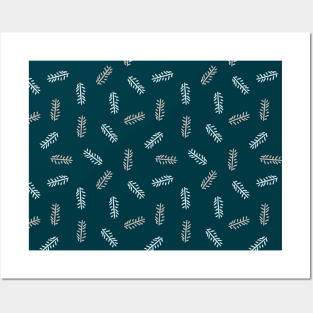 Ferns (Arctic Blue) Posters and Art